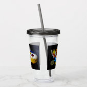 SlipperyJoe's Happy Hanukkah Star of David munt me Acryl Drinkbeker (Links)