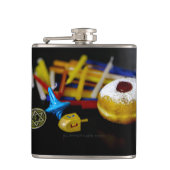 SlipperyJoe's Happy Hanukkah Star of David munt me Heupfles (Voorkant)