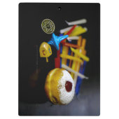 SlipperyJoe's Happy Hanukkah Star of David munt me Klembord (Achterkant)