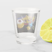 SlipperyJoe's Happy Hanukkah Star of David munt me Shot Glas (Achterkant)