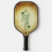 SlipperyJoe's Happy St. Patrick's Day, drie bladzi Pickleball Paddle (Achterkant)