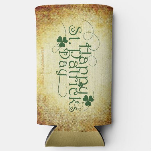 SlipperyJoe's Happy St. Patrick's Day, drie bladzi Seltzer Blikjeskoeler (Voorkant)