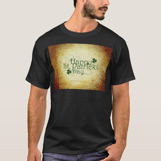 SlipperyJoe's Happy St. Patrick's Day, drie bladzi T-shirt (Voorkant)