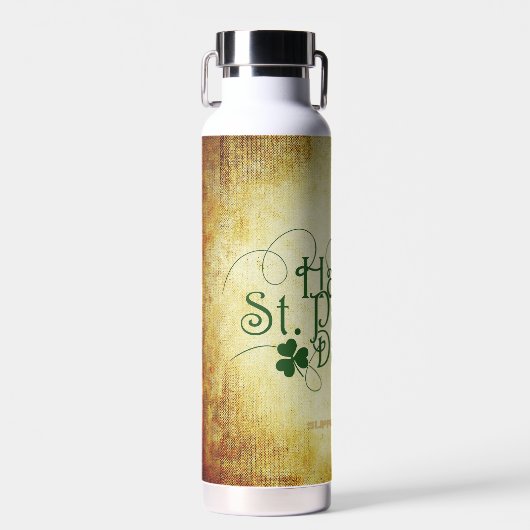 SlipperyJoe's Happy St. Patrick's Day, drie bladzi Waterfles (Voorkant)