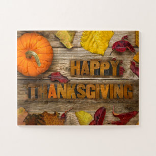 SlipperyJoe's Happy Thanksgiving pompoen gedroogd  Legpuzzel