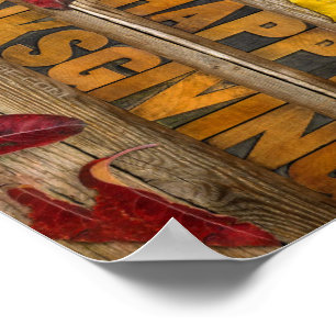 SlipperyJoe's Happy Thanksgiving pompoen gedroogd Poster