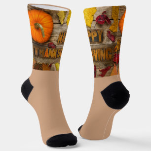 SlipperyJoe's Happy Thanksgiving pompoen gedroogd  Sokken