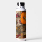 SlipperyJoe's Happy Thanksgiving pompoen gedroogd Waterfles (Rechts)