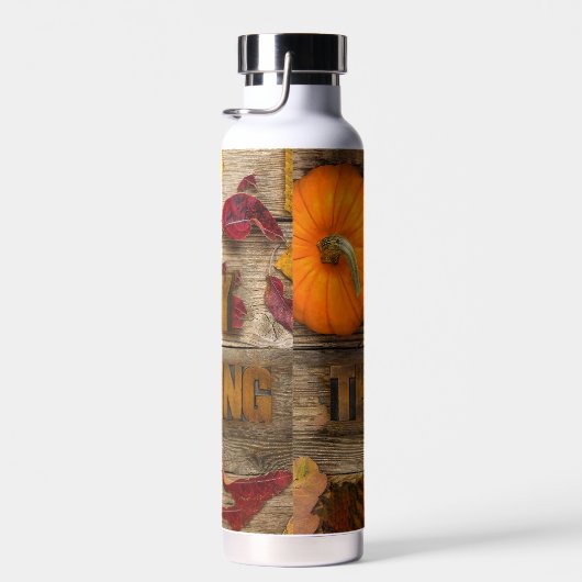 SlipperyJoe's Happy Thanksgiving pompoen gedroogd  Waterfles (Rechts)