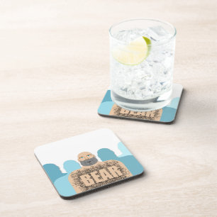 SlipperyJoe's harige lichaam beer lichaam man onge Bier Onderzetter