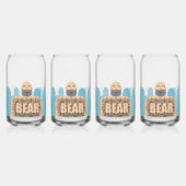 SlipperyJoe's harige lichaam beer lichaam man onge Blikvorm Glas (Achterkant)