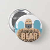 SlipperyJoe's harige lichaam beer lichaam man onge Ronde Button 5,7 Cm (Voorkant /achterkant)