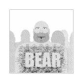 SlipperyJoe's harige lichaam beer lichaam man onge Rubberstempel (Afrduk)