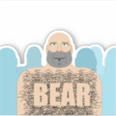 SlipperyJoe's harige lichaam beer lichaam man onge Sticker (Voorkant)