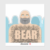 SlipperyJoe's harige lichaam beer lichaam man onge Sticker (Vel)