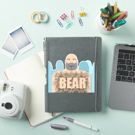 SlipperyJoe's harige lichaam beer lichaam man onge Sticker (iPad Cover)