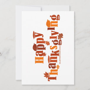 SlipperyJoe's heldere feestelijke Thanksgiving-afb Feestdagenkaart