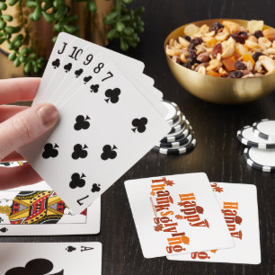 SlipperyJoe's heldere feestelijke Thanksgiving-afb Pokerkaarten