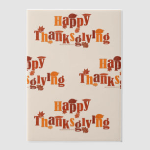 SlipperyJoe's heldere feestelijke Thanksgiving-afb Vellum Uitnodigingen