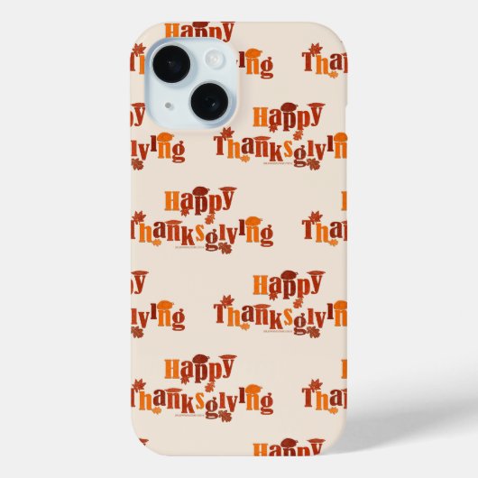 SlipperyJoe's heldere feestelijke Thanksgiving gra Case-Mate iPhone Case (Achterkant)