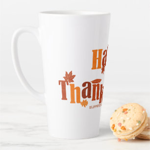 SlipperyJoe's heldere feestelijke Thanksgiving-gra Latte Mok