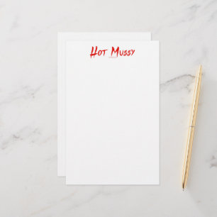 SlipperyJoe's hete mussy gedurfde levendige rode t Briefpapier
