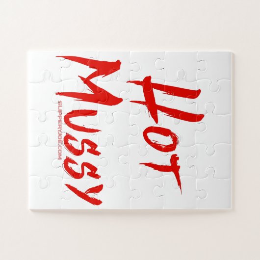 SlipperyJoe's hete mussy gedurfde levendige rode t Legpuzzel (Horizontaal)