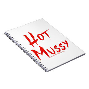 SlipperyJoe's hete mussy gedurfde levendige rode t Notitieboek