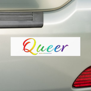 SlipperyJoe's homo-pride kleuren een trots symbool Bumpersticker
