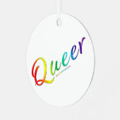 SlipperyJoe's homo-pride kleuren een trots symbool Metalen Ornament (Voorkant links)