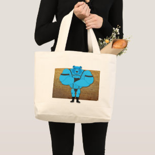 SlipperyJoe's homo spierberen cartoon broekje leer Grote Tote Bag