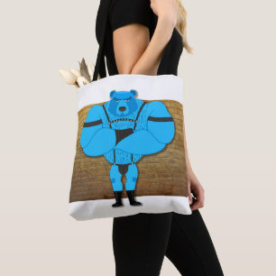 SlipperyJoe's homo spierberen cartoon thong leer Tote Bag