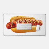 SlipperyJoe's hotdog genesteld zacht broodje leven Bureaumat (Keyboard & Muis)