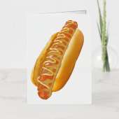 SlipperyJoe's hotdog genesteld zacht broodje leven Folie Wenskaart (Voorkant)