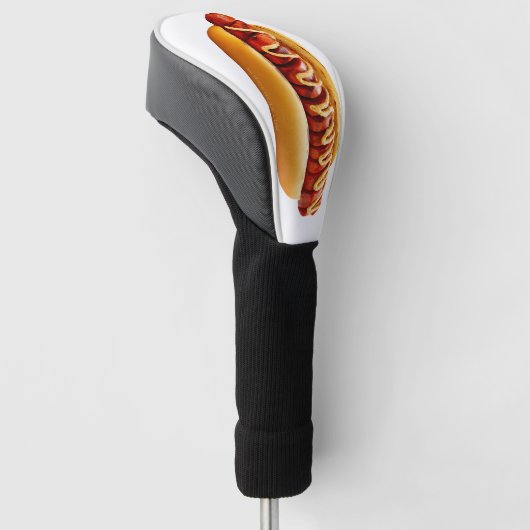 SlipperyJoe's hotdog genesteld zacht broodje leven Golfheadcover (Schuin)