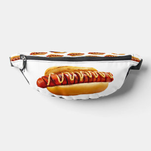 SlipperyJoe's hotdog genesteld zacht broodje leven Heuptasje