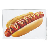 SlipperyJoe's hotdog genesteld zacht broodje leven Kussensloop (Voorkant)