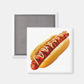 SlipperyJoe's hotdog genesteld zacht broodje leven Magneet (Voorkant / Achterkant)