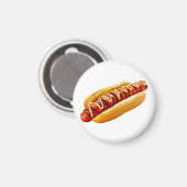 SlipperyJoe's hotdog genesteld zacht broodje leven Magneet (Voorkant / Achterkant)