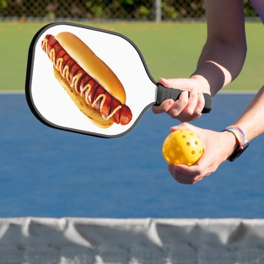 SlipperyJoe's hotdog genesteld zacht broodje leven Pickleball Paddle (Insitu)