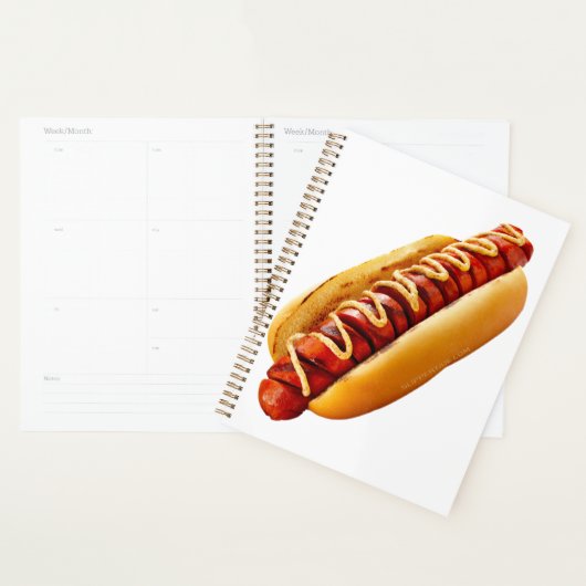 SlipperyJoe's hotdog genesteld zacht broodje leven Planner (Display)