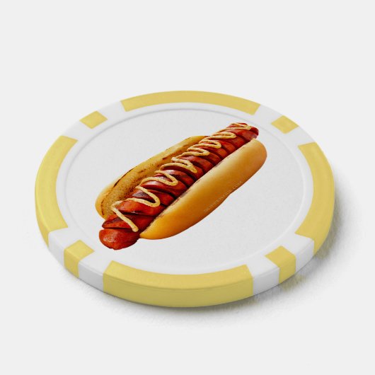 SlipperyJoe's hotdog genesteld zacht broodje leven Poker Chips (Enkel)
