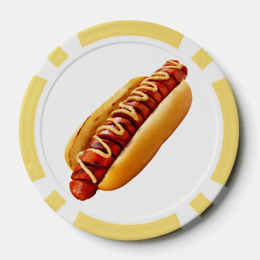 SlipperyJoe's hotdog genesteld zacht broodje leven Poker Chips (Achterkant)
