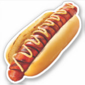 SlipperyJoe's hotdog genesteld zacht broodje leven Sticker (Voorkant)