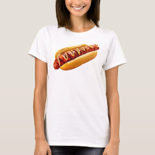 SlipperyJoe's hotdog genesteld zacht broodje leven T-shirt