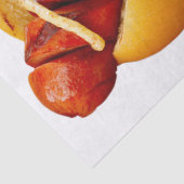 SlipperyJoe's hotdog genesteld zacht broodje leven Tissuepapier (Detail)