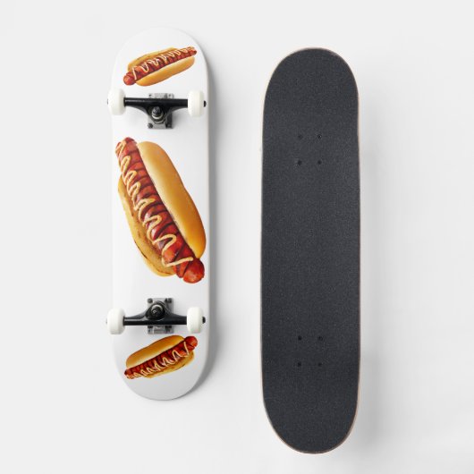 SlipperyJoe's Hotdog mosterd gesneden vlees, boeng Persoonlijk Skateboard (Voorkant)