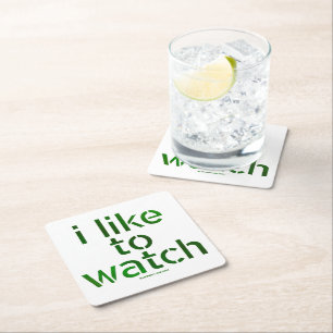 SlipperyJoe's houdt ervan te zien hoe Voyeurisme T Kartonnen Onderzetters