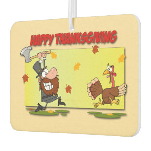 SlipperyJoe's humoristische Thanksgiving thema gra Luchtverfrisser