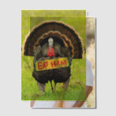 SlipperyJoe's humorous clever Thanksgiving theme t Vellum Uitnodigingen (Offset (Koppel))